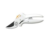 Fiskars Sécateur à lame franche bypass P57 pour branches tendres jusqu'à Ø 2 cm, Longueur : 18 cm, Poids: 140 g, Blanc/Orange, FiberComp/Acier, Light, 1026916