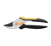 Fiskars Sécateur Solid P331 – Lame franche pour branches fraîches, antiadhésif – Noir/Orange