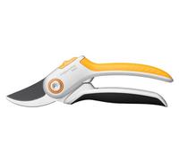 Fiskars Sécateur à Lame Franche pour Branches fraîches, Revêtement Antiadhésif, Lames/Poignées en aluminium, Noir/Orange, Plus, P531, 1057168