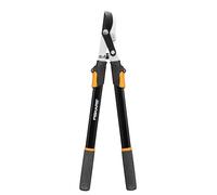 Fiskars Sécateur Elagueur Télescopique pour Bois frais, Revêtement Anti-Adhérent, Acier de Précision Trempé, Longueur de la Poignée : 63 à 83 cm, Noir/Orange, L13, 1027528