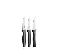 Fiskars Set de Couteaux à Steak, 3 Pièces, Functional Form, Acier Inoxydable/Plastique, Noir, 1057564