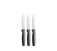 Fiskars Set de Couteaux de Table, 3 Pièces, Functional Form, Acier Inoxydable/Plastique, Noir, 1057562