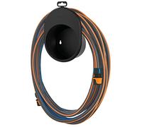 Fiskars Set de tuyaux d'arrosage 15 m Ø 1,3 cm (1/2'') 2 raccords et support mural Noir/Orange/Bleu