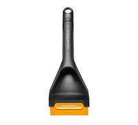 Fiskars Grattoir pour voiture Solid - Bord dur et souple, 26 cm, interchangeable, Noir/Orange