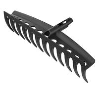 Fiskars Tête de balai à gazon livrée sans manche, 12 dents, Compatible avec le Manche Fiskars Solid, Largeur : 41 cm, Dents en plastique, Noir, Solid, 1014917