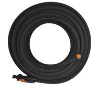 Fiskars Tuyau d'Arrosage, Avec Vanne de Contrôle du Débit, peut être raccourcis, Taille universelle, 15 m, Ø 1,3 cm (1/2''), 1,63 kg, Noir/Orange, 1025935