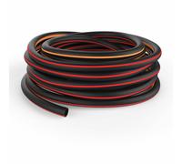 Fiskars Wasserschlauch 19 mm, 20 m, Gartenschlauch, Outdoor Schlauch, Q3, Kunststoff, Schwarz, Rot, 1027109