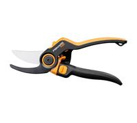 Fiskars X-Series DualAction Sécateur Bypass P981, Mode 2-en-1 pour Branches Fines et Épaisses, Poignée Roulante Ergonomique, Lames en Acier Antiadhésives/Poignées FiberComp, Noir/Orange, 1080132