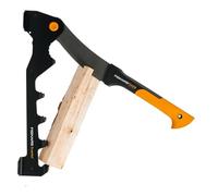 Fiskars Kit de fendeur de bois X-Series WoodXpert XA3 avec support mural et serpe Noir/Orange