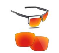 Fiskr Verres de rechange compatibles avec les lunettes de soleil Costa Del Mar Rinconcito 06S9016 60 mm, résistantes aux chocs et ajustement parfait, rouge feu, Taille unique
