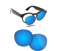 Fiskr Verres de rechange compatibles avec les lunettes intelligentes Ray-Ban Stories Round RW4003 48 mm, résistantes aux chocs et ajustement parfait, bleu glace, Taille unique