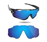 Fiskr Verres polarisés de rechange compatibles avec les lunettes de soleil Oakley Jawbreaker OO9290, résistants aux chocs et ajustement parfait, bleu glace, Taille unique