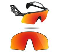 Fiskr Verres polarisés de rechange compatibles avec les lunettes de soleil Oakley Stunt Wing OO9519, résistants aux chocs et ajustement parfait, rouge feu, Taille unique