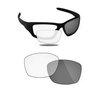 Fiskr Verres polarisés de rechange compatibles avec les lunettes de soleil Oakley Valve OO9236, résistantes aux chocs et ajustement parfait, Photochromique clair à gris, Taille unique
