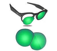 Fiskr Verres polarisés de rechange compatibles avec lunettes de soleil Oakley Meta HSTN OW8002 51 mm, résistantes aux chocs et ajustement parfait - Vert émeraude