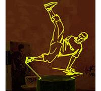 FISSEN 3D Hip hop LED Lampe d'illusion Optique Lampe Lumière de Nuit avec Câble USB et 7 Couleurs Décoration pour Enfant Chambre Chevet Table de Bébé Enfant Cadeau De Noël Fête Anniversaire
