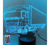 FISSEN 3D Voiture LED Lampe d'illusion Optique Lampe Lumière de Nuit avec Câble USB et 16 Couleurs Décoration pour Enfant Chambre Chevet Table de Bébé Enfant Cadeau De Noël Fête Anniversaire