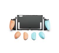 FissionGrip pour Nintendo Switch 2 (2025) Savage Raven by Skull & Co. : Coque de protection séparée et dockable, coque fine en PC avec poignée détachable, Bleu néon et rouge