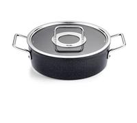 Fissler Adamant Cocotte En Aluminium (24 cm, 3,1 l) Sautoir Avec Revêtement Antiadhésif, Avec Couvercle En Verre, Compatible Induction