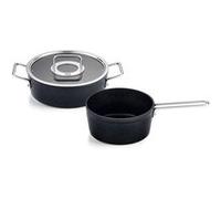 Fissler Adamant Jeu De Sautoir/Casserole En Aluminium À Revêtement Anti-adhésif, 2 Pièces Dont 1 Avec Couvercle En Verre (1 Sautoir, 1 Casserole À Queue), Compatible Induction