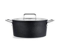 Fissler Adamant Faitout En Aluminium (24 cm, 4,9 l) Avec Revêtement Antiadhésif, Avec Couvercle Métallique, Compatible Induction, Anthracite