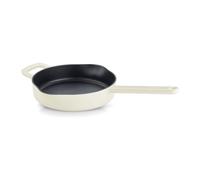 Fissler Collection Moments Poêle En Fonte Émaillée (24 cm), Anti-adhésive, À Bord Haut, Avec Bords Verseurs, Œillet De Suspension, Sans PFAS/PTFE, Compatible Induction, Blanc Ivoire