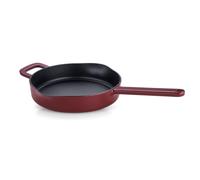Fissler Collection Moments Poêle En Fonte Émaillée (26 cm), Anti-adhésive, À Bord Haut, Avec Bords Verseurs, Œillet De Suspension, Sans PFAS/PTFE, Compatible Induction, Rouge Bordeaux