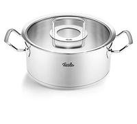Fissler Collection Original-Profi Sautoir (24 cm, 4,6 l), Faitout En Acier Inoxydable, Cocotte Avec Couvercle En Verre, Compatible Induction, Argenté