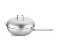 Fissler Collection Original-Profi Wok En Acier Inoxydable (32 cm, 6,4 l) Avec Couvercle Métallique, 5 Couches De Matériau Premium, Répartition Optimale De La Chaleur, Compatible Induction