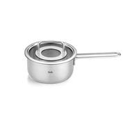 Fissler Collection Pure Casserole En Acier Inoxydable (16 cm, 1,4 l), À Queue, Avec Couvercle En Verre, Graduation Intérieure, Compatible Induction