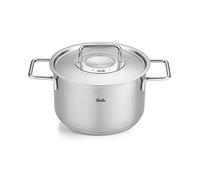 Fissler Collection Pure Faitout En Acier Inoxydable (20 cm, 3,6 l) Avec Couvercle Métallique Et Graduation Intérieure, Compatible Induction, Argenté
