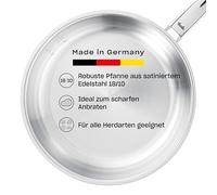 Fissler Poêle Collection Pure 24 cm – Acier inoxydable, compatible induction, poignée non revêtue
