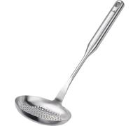 Fissler Essential/Cuillère à mousser en acier inoxydable (35 cm) - Cuillère passoire avec œillet de suspension - Passe au lave-vaisselle
