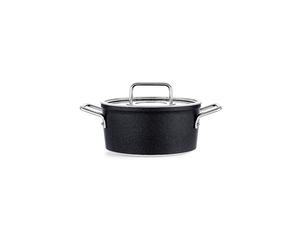 FISSLER Kochtopf mit Gasdeckel ADAM0ANT 20cm/2,7l Anihaft/Schwarz noir