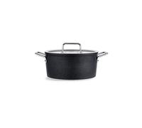 FISSLER Kochtopf mit Gasdeckel ADAM0ANT 24cm/4,9l Anihaft/Schwarz noir