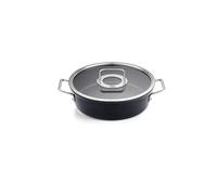 FISSLER Kochtopf mit Glasdeckel ADAMANT 28cm/4,3l Antihaft/Schwarz noir