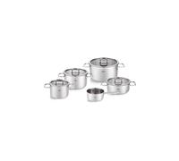 FISSLER Kochtopf Set mit Glasdeckel VISEO PRO 5-tlg. Edelstahl argent
