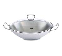 Wok KUMNING 36 cm, avec couvercle en verre, Fissler