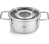 Fissler Faitout Collection Pure, acier inoxydable 16 cm 1,9 l, couvercle en verre, induction, argenté