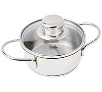 Fissler Mini Faitout (Ø 12 cm, 0,5 l), Ustensile de Cuisson en Acier Inoxydable, pour Collation/Petites Bouchées, avec Couvercle en Verre, Compatible Induction