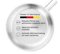 Fissler Collection Original-Profi Poêle En Acier Inoxydable (28 cm) À Queue Avec Échelle Intérieure, Sans Revêtement, Compatible Induction, Argenté