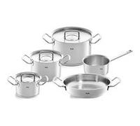 Fissler Original-Profi Collection Jeu de Faitouts/Poêle/Casserole en Acier Inoxydable, 5 Pièces, avec Couvercle Métallique (3 Faitouts avec Couvercle, 1 Poêle à Servir, 1 Casserole à Queue) - Compatible Induction