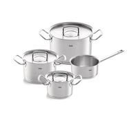 Fissler Original-Profi Collection Jeu de Faitouts/Sautoir/Casserole en Acier Inoxydable, 4 Pièces, avec Couvercle Métallique (3 Faitouts, 1 Casserole à Queue Sans Couvercle) - Compatible Induction