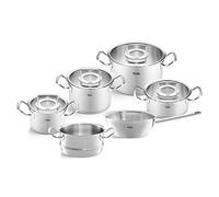 Fissler Original-Profi Collection Kt16/20/24+Bt20+Sau20+Dae20cm Jeu de 6 Ustensiles de Cuisson avec Couvercles en Verre 084-779-06-000/0 Argenté