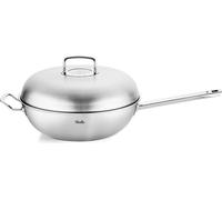 Fissler Original-Profi Collection / Poêle à wok en acier inoxydable (Ø 32 cm - 6,4 L) y compris couvercle en métal, matériau multicouche premium à 5 couches répartition optimale de la chaleur - convie