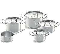 Fissler Original-Profi Collection / Set de 5 casseroles en acier inoxydable avec couvercle en métal (3 casseroles, 1 poêle, 1 casserole sans couvercle) - Induction
