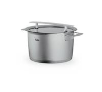 Fissler Phi Collection Casserole haute (24 cm, 6,5 l) avec couvercle en verre - Casserole extra large en acier inoxydable, compatible induction - Économie d'énergie - Qualité supérieure fabriquée en