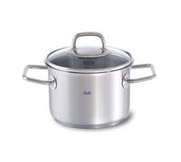 Fissler Viseo Faitout en Acier Inoxydable (2,1 l - Ø 16 cm) avec Couvercle en Verre, Échelle Graduée Intérieure, Bord Verseur, Compatible Induction, Économe en Énergie, pour Tous Types de Feu Y Compris l’Induction
