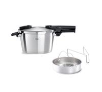 Fissler Vitaquick Autocuiseur (4,5 L, Diamètre 22 cm), avec Insert, en Acier Inoxydable, 2 Niveaux de Cuisson, Fabriqué en Allemagne, Induction