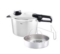 Fissler Vitavit Premium Autocuiseur (8 l, Ø 26 cm) Marmite à Pression en Acier Inoxydable, 4 Niveaux de Cuisson, avec Panier - Compatible Induction